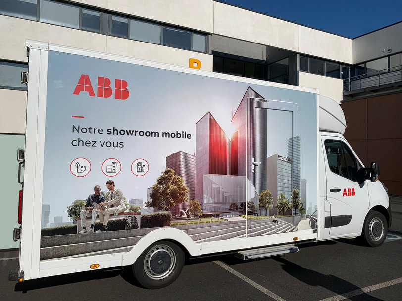 Le showroom mobile ABB part à la rencontre de ses partenaires